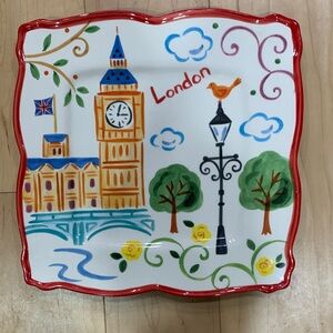 Anthropology 11 inches Port Townsend
London England Plate